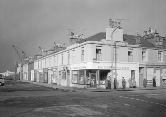 General view of Princes Street, Ardrossan, from SE, and the corner to Glasgow Street showing Scottish Gas Board.