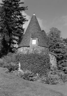 View of Craigievar Castle Dovecot.