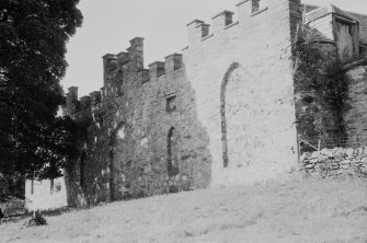 View of steading with blank arches, Blaranrash.
