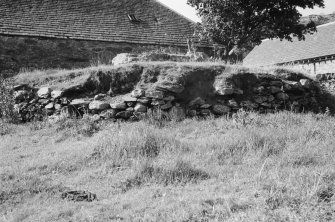 View of the remains of an open air horsemill, Blaranrash.
