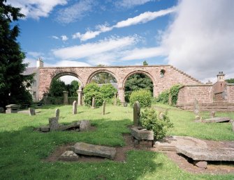 View of ruins from S