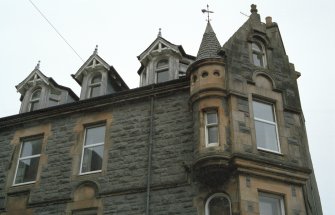 View from SW showing second and attic floors