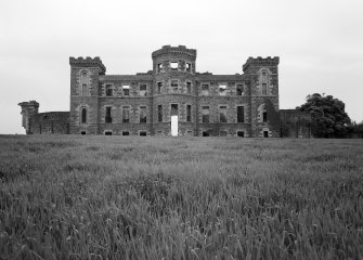 View of Rossie Castle from N showing rear elevation.