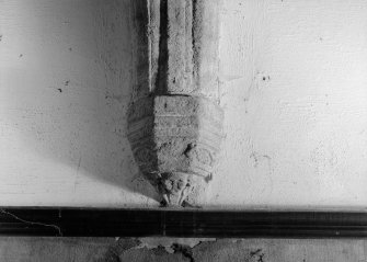 Interior view of Towie Barclay Castle showing corbel in Main Hall.