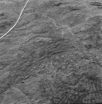 Oblique aerial view of Scord of Brouster
