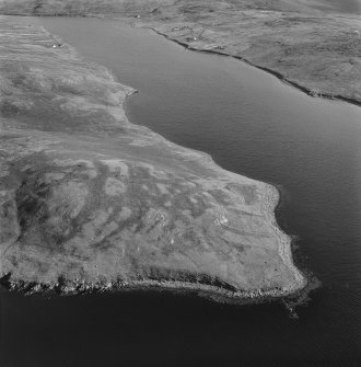 Oblique aerial view of Ness of Grunting