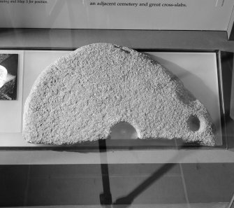 View of a quernstone fragment from Portmahomack.
 
