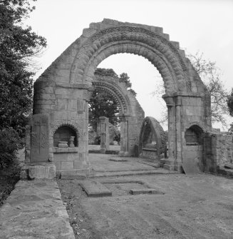 View of the chancel arch of the medieval church at Tyninghame.
 
