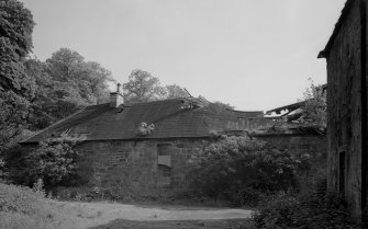 View of collapsed roof, Donibristle House stables.