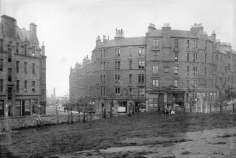 View showing corner of Royal Park Terrace, Meadowbank Terrace and Queen's Park Avenue, Edinburgh.