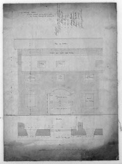 Edinburgh, Ponton Street, Slaughterhouse.
Elevation and detail.