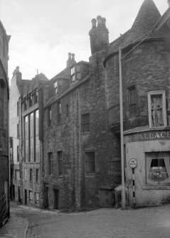 General view of Wallace Tower (Benholm's Tower), Netherkirkgate, Aberdeen, from E.