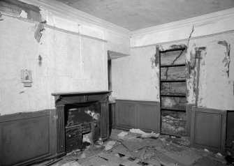 Vew of E room on first floor of Wallace Tower (Benholm's Tower), Netherkirkgate, Aberdeen.