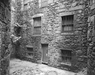 General view of rear elevation of Wallace Tower (Benholm's Tower), Netherkirkgate, Aberdeen.