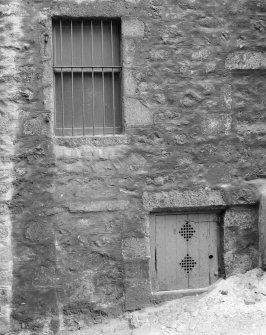 Detail of E elevation of Wallace Tower (Benholm's Tower), Netherkirkgate, Aberdeen.