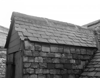 Detail of roof slating, Wallace Tower (Benholm's Tower), Netherkirkgate, Aberdeen.