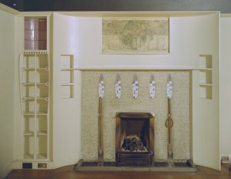 Hill House, interior
View of mural panel and fireplace, drawing room