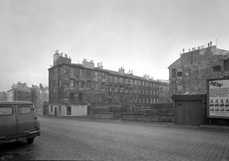 General view of 92 St Leonard's Street and Henry Street, Edinburgh, from SSE.