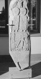 View of face C of the Pictish cross slab at Tower of Lethendy.
 
