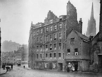View of Greyfriars Hotel and Grassmarket