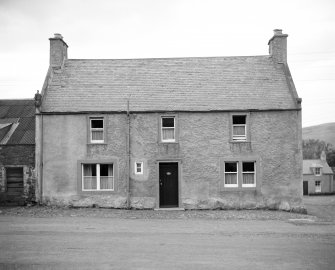 Reconditioned 18th-century house in Kirk Yetholm. View from SE.