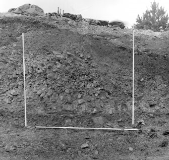 Excavation photograph - east section, south segment.