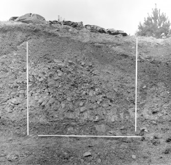 Excavation photograph - east section, south segment.