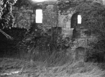 Dunglass Castle.
View of S wall, interior.