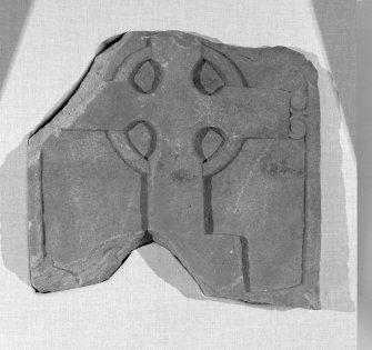 View of face of cross slab, from Rosemarkie Parish Church.