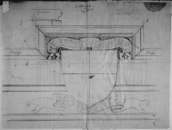 Drawing of heraldic panel