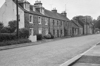 General view of houses on the south side of Willoughby Street, Muthill.