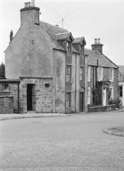 View of Old Schoolhouse and property belonging to Miss Williamson at the Cross, Muthill, from south west.