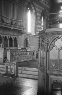 Interior view of St John's Episcopal Church, Forfar, showing choir.