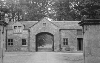 View of entrance arch.