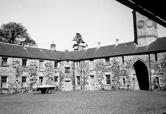 View of courtyard from NW.