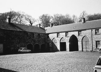 View of courtyard from SE.