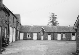 View of courtyard from W.