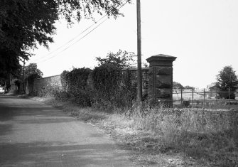 General view of estate boundary wall.