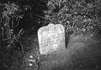 View of memorial stone.