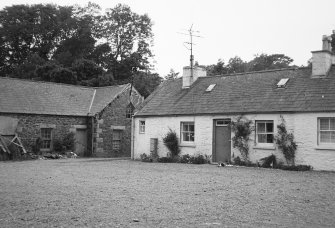 View from SW of courtyard buildings.