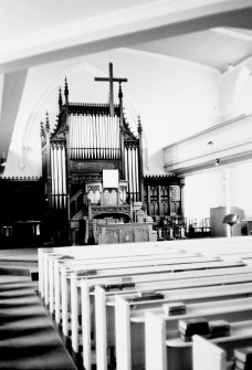 Interior view looking towards pulpit and organ