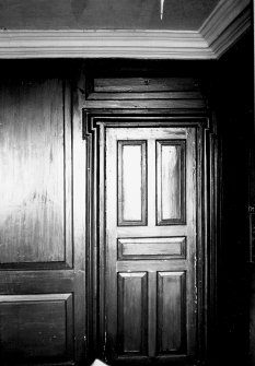 View of the door & doorway in the front room on the 2nd floor