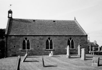 View of church and churchyard