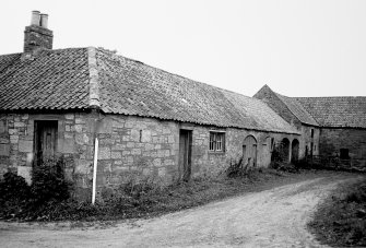General view of steading buildings, from W