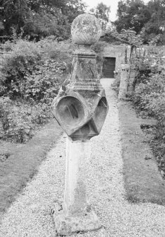 Aberdeen, Grandholm House, garden.
General view of sundial.