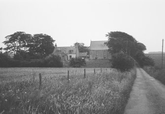 Distant view of Church and manse.