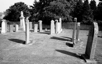General view of gravestones.