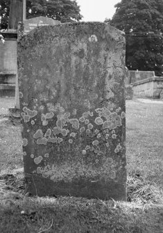View of gravestone.