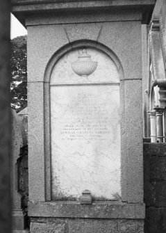 View of gravestone.