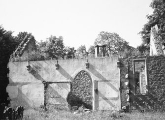 View of remains of church.